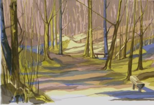 Middleton Woods Silkscreen print by Joy Godfrey